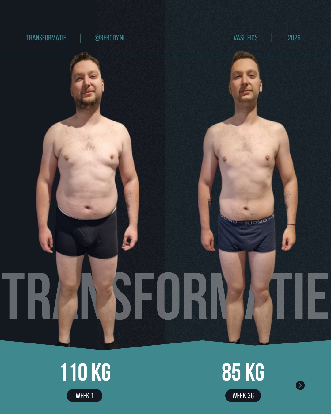 Vasileios — transformatie bij Rebody