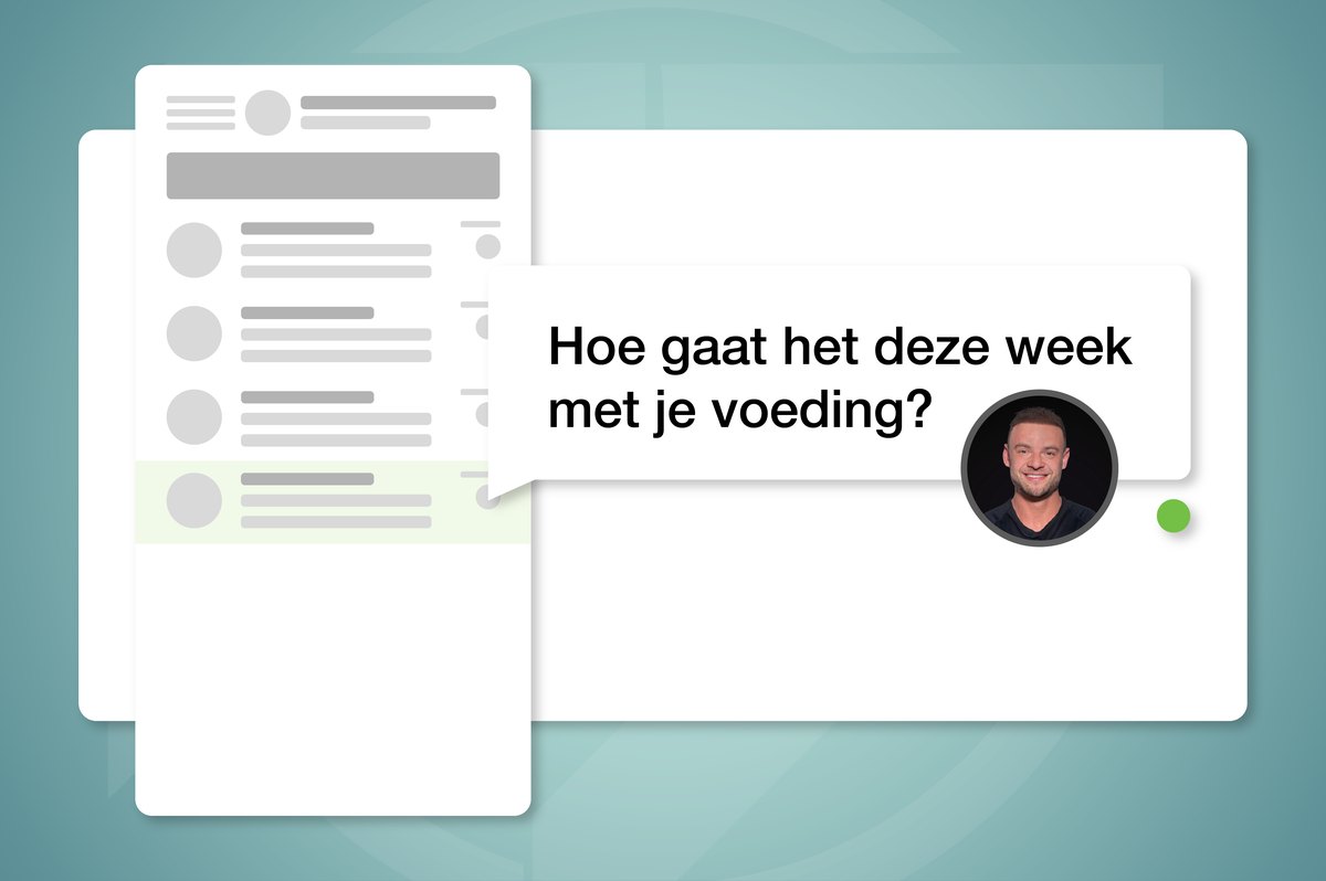 WhatsApp-begeleiding: een coach vraagt hoe het met je voeding gaat